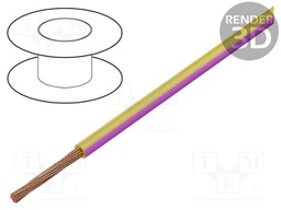 Wire; H05V-K,LgY; stranded; Cu; 2.5mm2; PVC; yellow-pink; 300V,500V