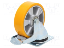 Transport wheel; Ø: 160mm; W: 50mm; H: 195mm; torsional with lock