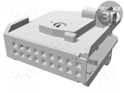 Enclosure: for connectors; MQS; PIN: 18; black