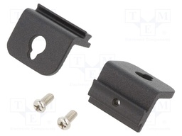 Set of clips; aluminium; Colour: black