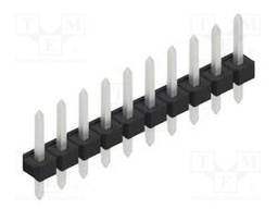 Connector: pin strips; pin header; male; PIN: 10; 2.54mm; THT; 1x10