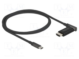 Cable; HDMI plug 90° left/right,USB C plug; magnetic; Len: 1.2m