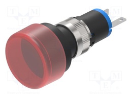 Indicator: LED; prominent; red; Ø16.2mm; for soldering; 18