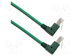 Patch cord; F/UTP; Cat: 6; RJ45 down angled plug,both sides; Cu