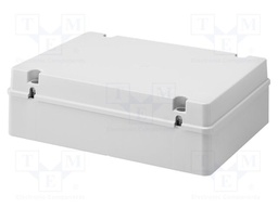 Enclosure: junction box; wall mount; plastic; grey