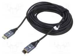 Cable; HDMI plug,both sides; PVC; Len: 10m; black; grey; Core: CCS