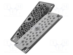 Multigate grommet; black; Holes no: 35; -40÷100°C; UL94V-0; IP65