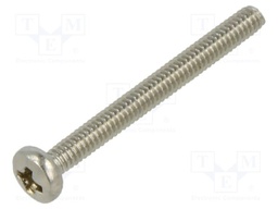 Screw; M2x20; Head: button; Phillips; PH1; A2 stainless steel