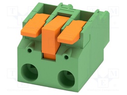 PCB connector, nominal cross section: 16 mm2, color: green,