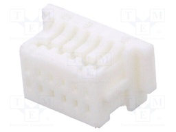 Plug; wire-board; female; 1mm; PIN: 12; w/o contacts; for cable; 50V