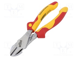 Pliers; insulated,side,cutting; for voltage works; steel; 180mm