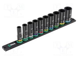 Kit: socket bits; 6-angles,socket spanner; impact wrench; L: 63mm