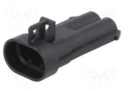 Connector: automotive; Ducon 6.3; plug; male; PIN: 2; for cable