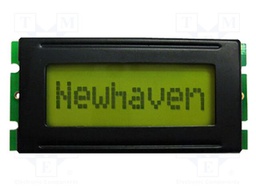 Display: LCD; STN Positive; 8x1; yellow-green; 53x24.2mm; 5V