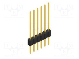 Connector: pin strips; pin header; male; PIN: 6; 1.27mm; THT; 1x6