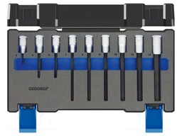 Kit: socket bits; in a foam tray; hex key; Kit: socket bits; 1/2"