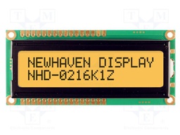 Display: LCD; 16x2; grey; 80x36mm; LED; Interface: 8bit,parallel; 5V