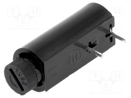 Fuse holder; cylindrical fuses; Mounting: horizontal; 5x20mm; 6A