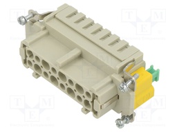 Connector: HDC; contact insert; female; Han® B,Han® ES; PIN: 16