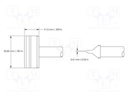 Tip; cutting; 20mm; 510°C; for soldering station
