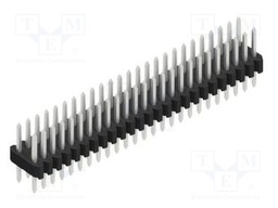 Connector: pin strips; pin header; male; PIN: 50; 1.27mm; THT; 2x25