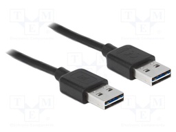 Cable; USB 2.0; USB A plug double sided,both sides; gold-plated