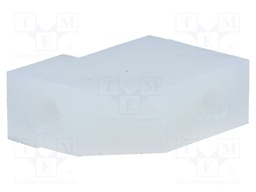 Bracket; polyamide; L: 16mm; H: 13mm; Body: natural; W: 6mm