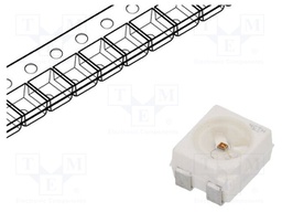 LED; SMD; 3528,PLCC4; amber; 2.24÷4.5cd; 3.4x3x2.1mm; 120°; 50mA