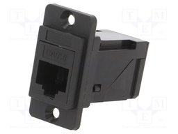Coupler; DUALSLIM; Cat: 6; Layout: 8p8c; RJ45 socket,both sides