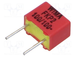 Capacitor: polypropylene; 100pF; 4.5x6x7.2mm; THT; ±5%; 5mm; 100VDC
