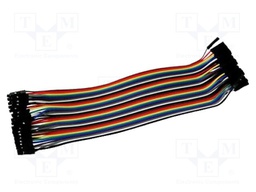 Connection cable; female-female; 0.17m; mix colours; 40pcs.