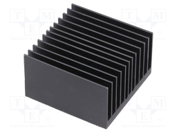 Heatsink: extruded; grilled; black; L: 42.5mm; W: 42.5mm; H: 24.5mm