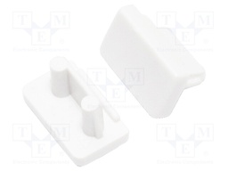 Cap for LED profiles; white; ABS; Application: SLIM8
