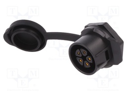 Socket; Connector: circular; size 20; 02; female; PIN: 5; for latch