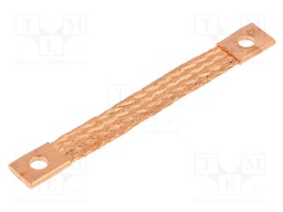 Braids; tape; 10mm2; Ø1: 7mm; Ø2: 7mm; L: 100mm