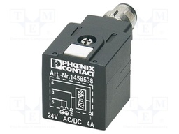 Adapter; M12 male,valve connector format A; PIN: 3; angled; 2+PE