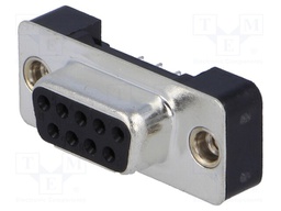 D-Sub; PIN: 9; socket; female; with threaded hole; Locking: screws
