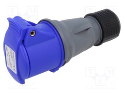 Connector: AC supply 3-phase; plug; female; straight; for cable