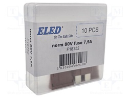 Fuse: fuse; 7.5A; 80VDC; automotive; 19mm; 19x5.1x20mm