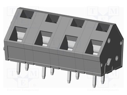 Connector: PCB terminal block; terminal; angled 45°; on PCBs