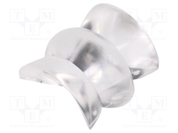 LED lens; rectangular; Mat: PMMA plexiglass; transparent