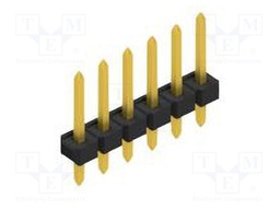 Connector: pin strips; pin header; male; PIN: 6; 2.54mm; THT; 1x6