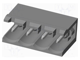 Connector: pluggable terminal block; socket; male; on PCBs