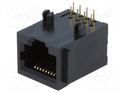 Socket; RJ45; PIN: 8; Layout: 8p8c; THT; angled 90°