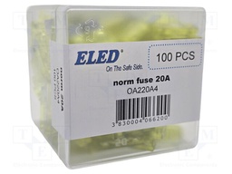 Fuse: fuse; 20A; 32VDC; automotive; 19.2mm; 19.2x5.2x19.2mm