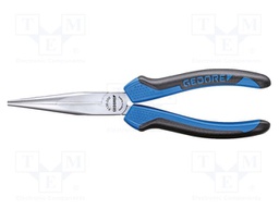 Pliers; half-rounded nose; for gripping,for bending; 200mm