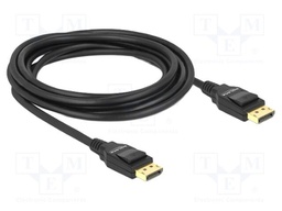 Cable; DisplayPort plug,both sides; DisplayPort 1.2; 3m; black