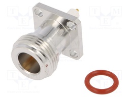 Socket; N; female; straight; 50Ω; soldering; teflon; gold-plated