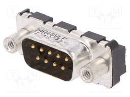D-Sub; PIN: 9; socket; LD; male; with threaded screw; straight; THT