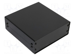 Enclosure: with panel; X: 180mm; Y: 185mm; Z: 65mm; aluminium; black